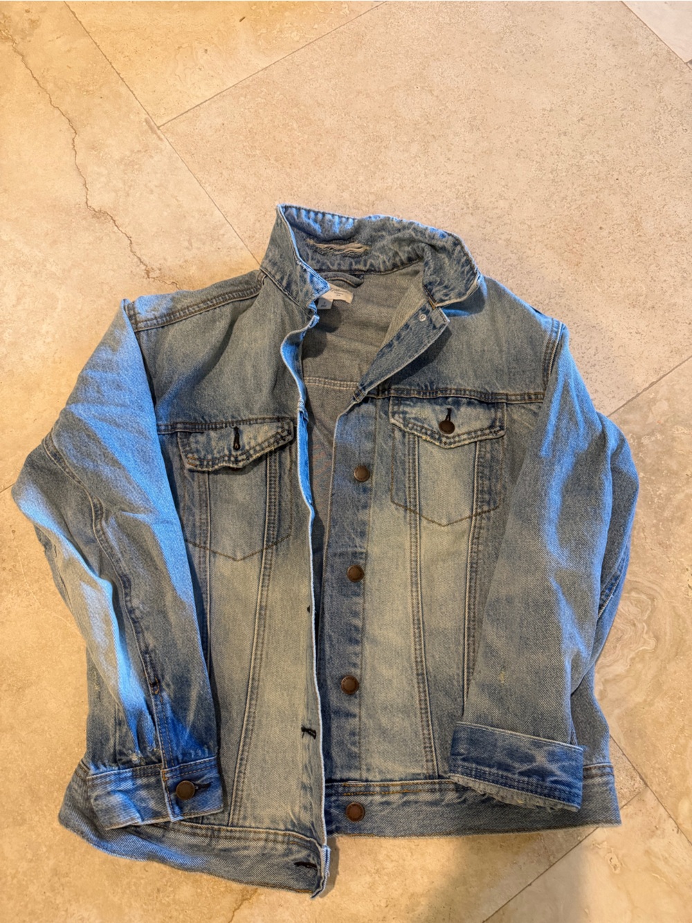 Universal Thread Light Blue Distressed Denim Vest